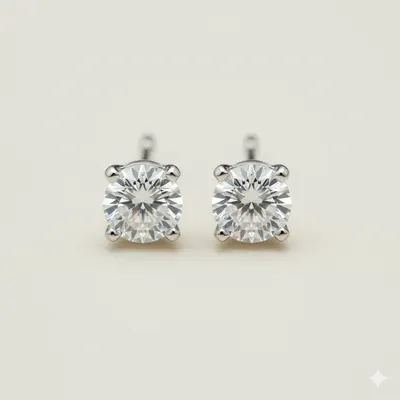 Custom diamond stud earrings